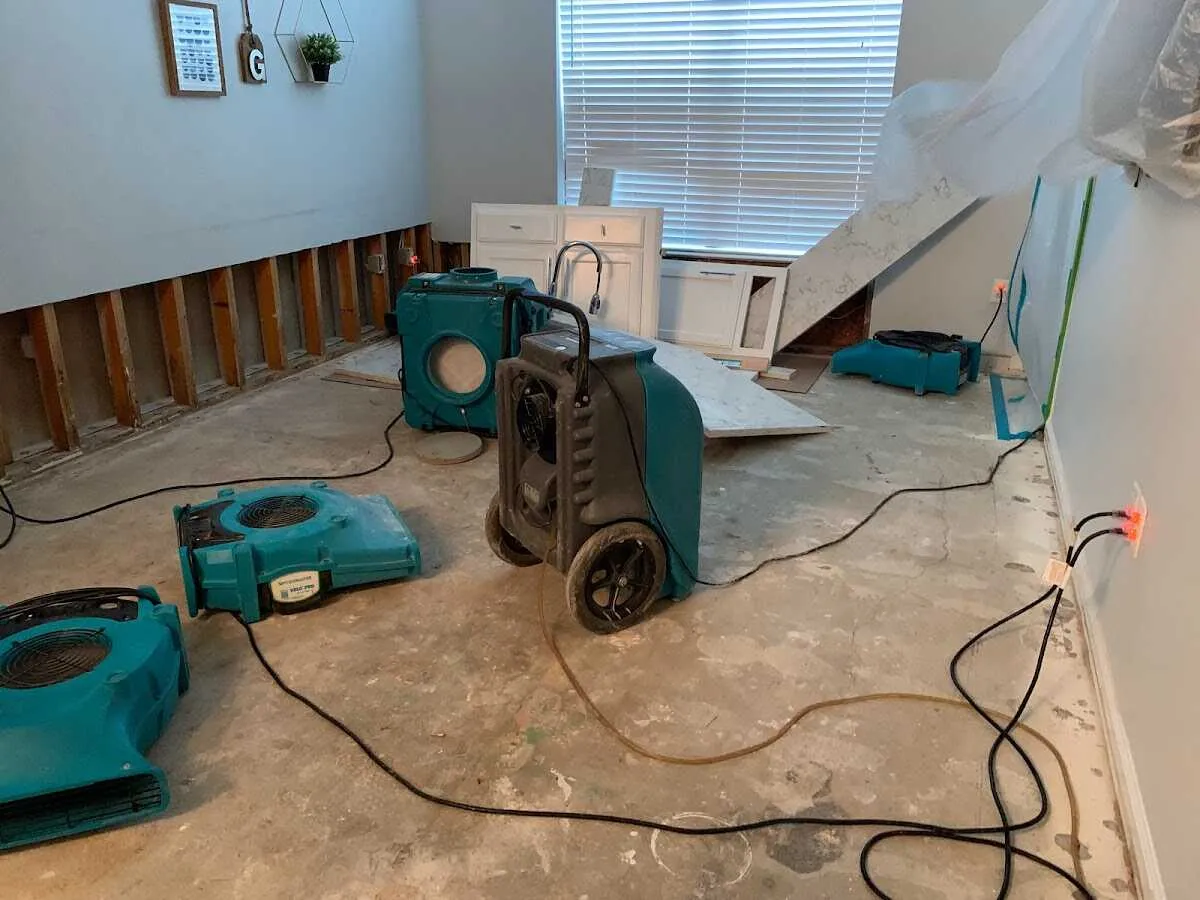 Dehumidifier in flood-cut room for Water Extraction & Removal in Sandy